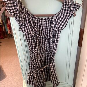 Black and White Gingham Dress